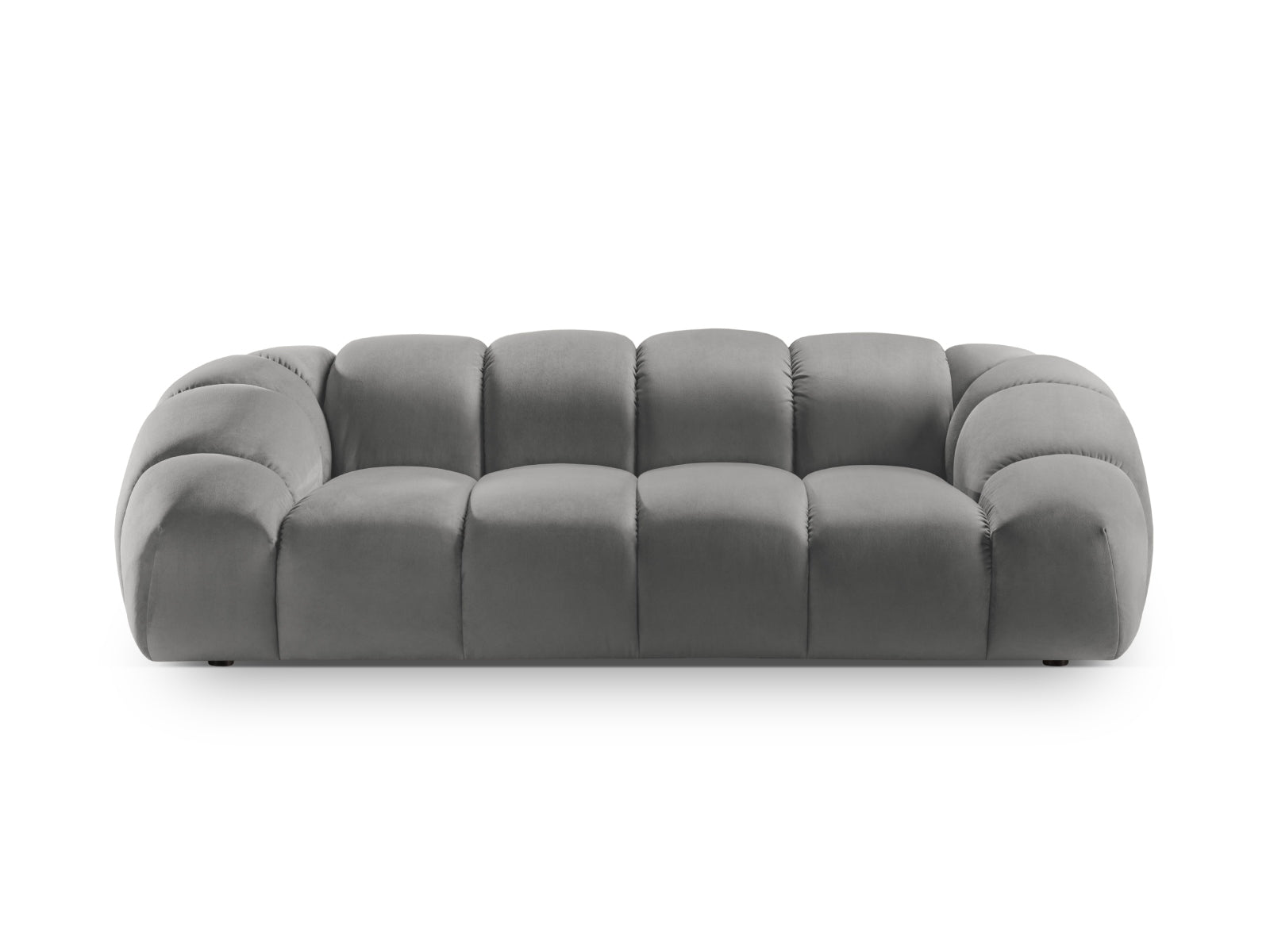 Divano in Velluto, "Diana", 3 Posti, 234x114x72 - Grigio