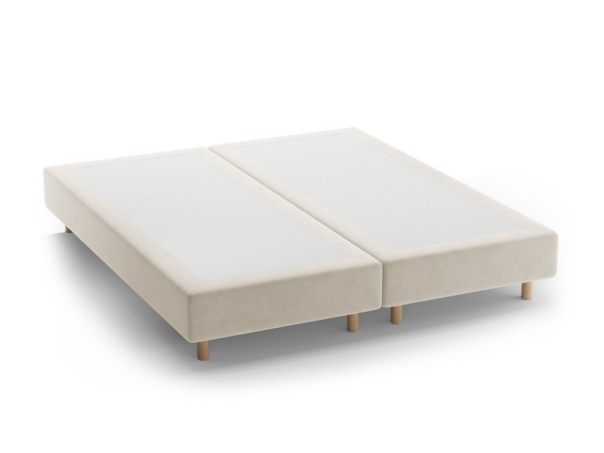Base Letto Whale Gambe legno di faggio naturale - Beige 200x200
