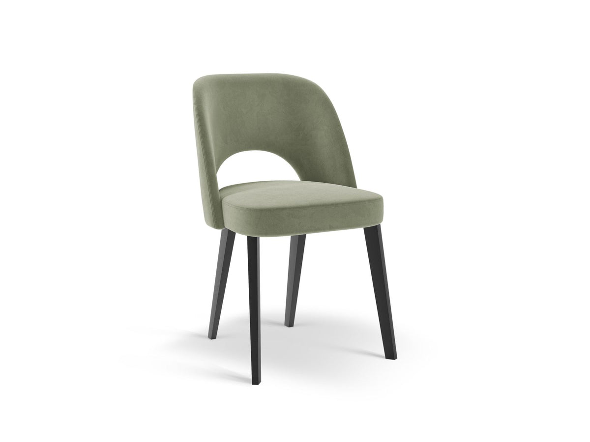 Sedia in Velluto, "Bowe", 1 Posto, 56x52x83 - Verde
