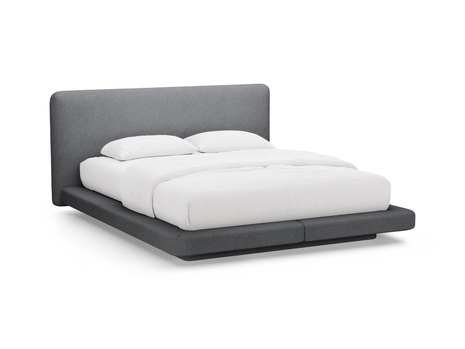 Letto con Testata, "Linea", 225x224x98 - Grigio Scuro