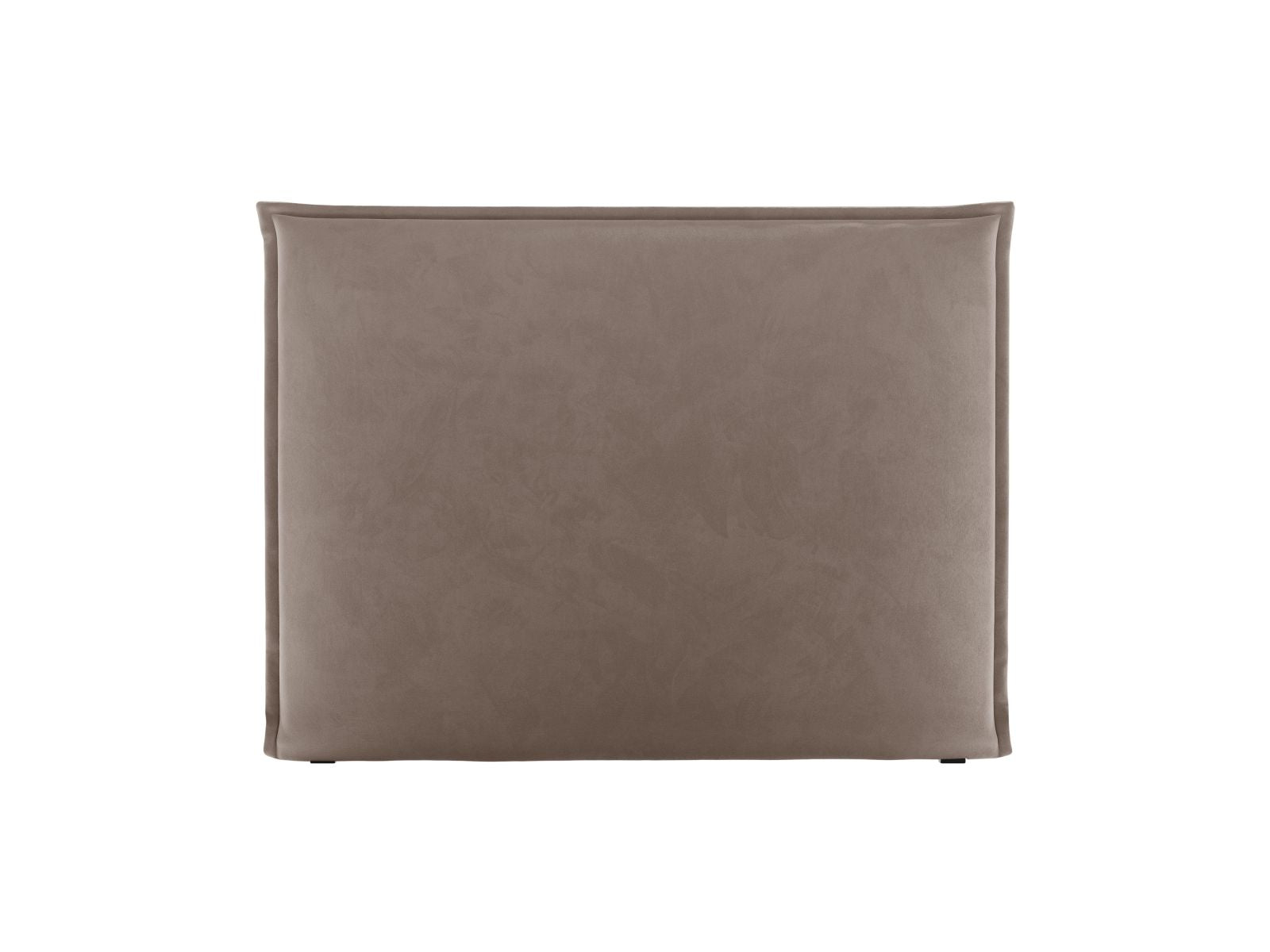 Testata in Velluto, "Monica", 180x8x120 - Grigio Caldo