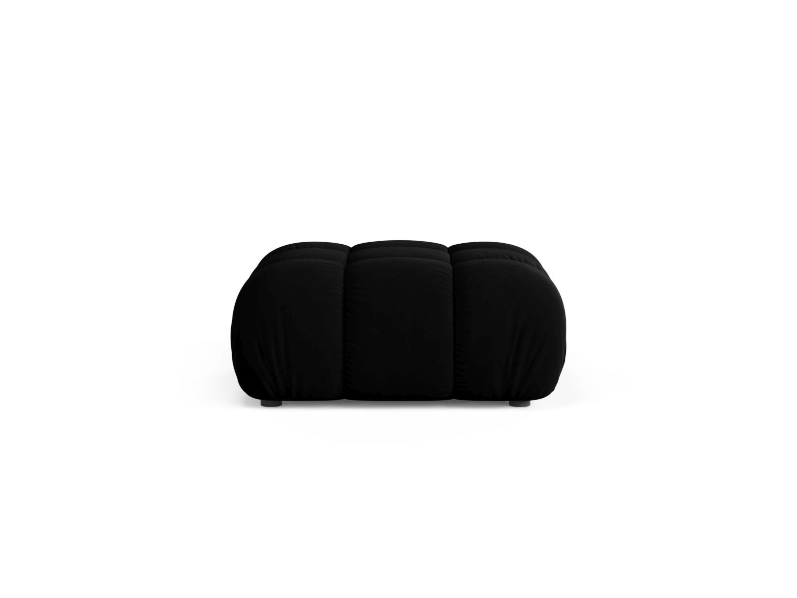 Pouf in Velluto, "Bellis", 1 Posto, 94x94x43 - Nero