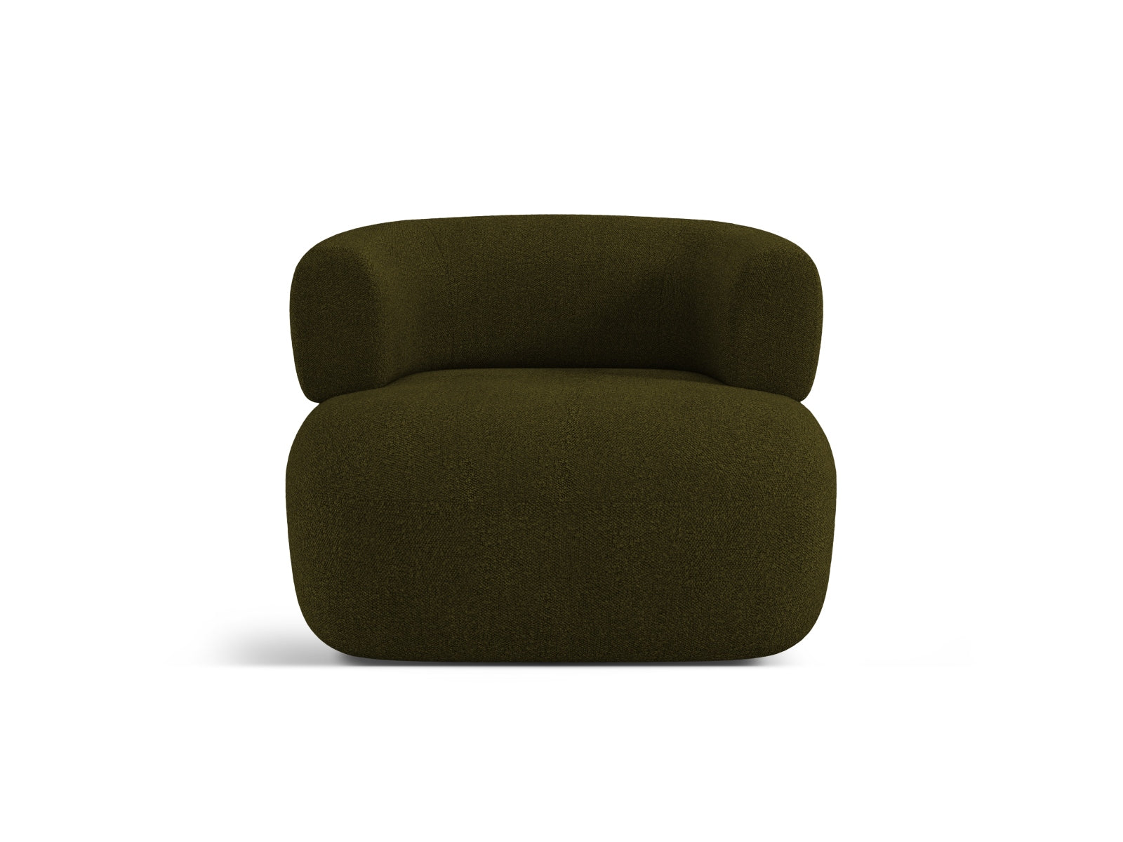 Poltrona in Bouclé, "Jenny", 1 Posto, 90x88x73 - Verde