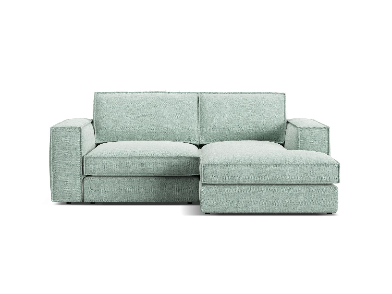 Divano Angolare Modulare Destro, "Pola", 2 Posti, 226x158x88 - Menta