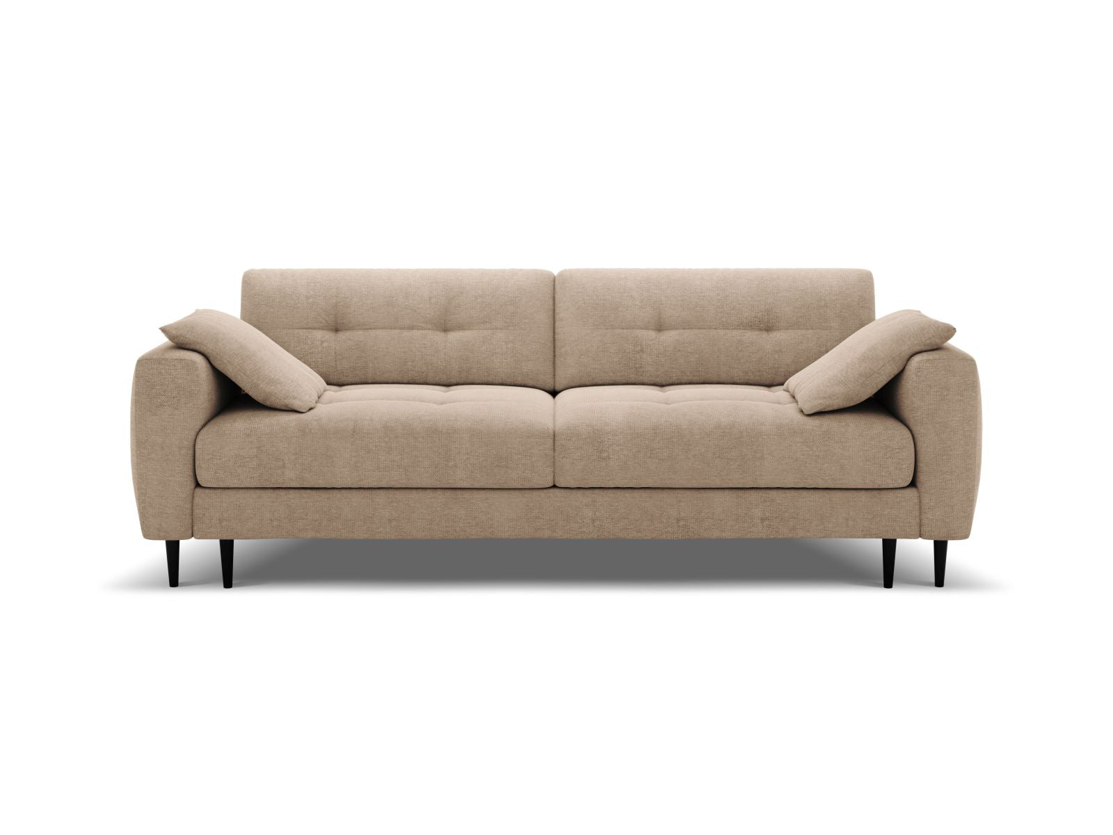 Divano Letto con Contenitore, "Bemy", 3 Posti, 242x110x92 - Sabbia