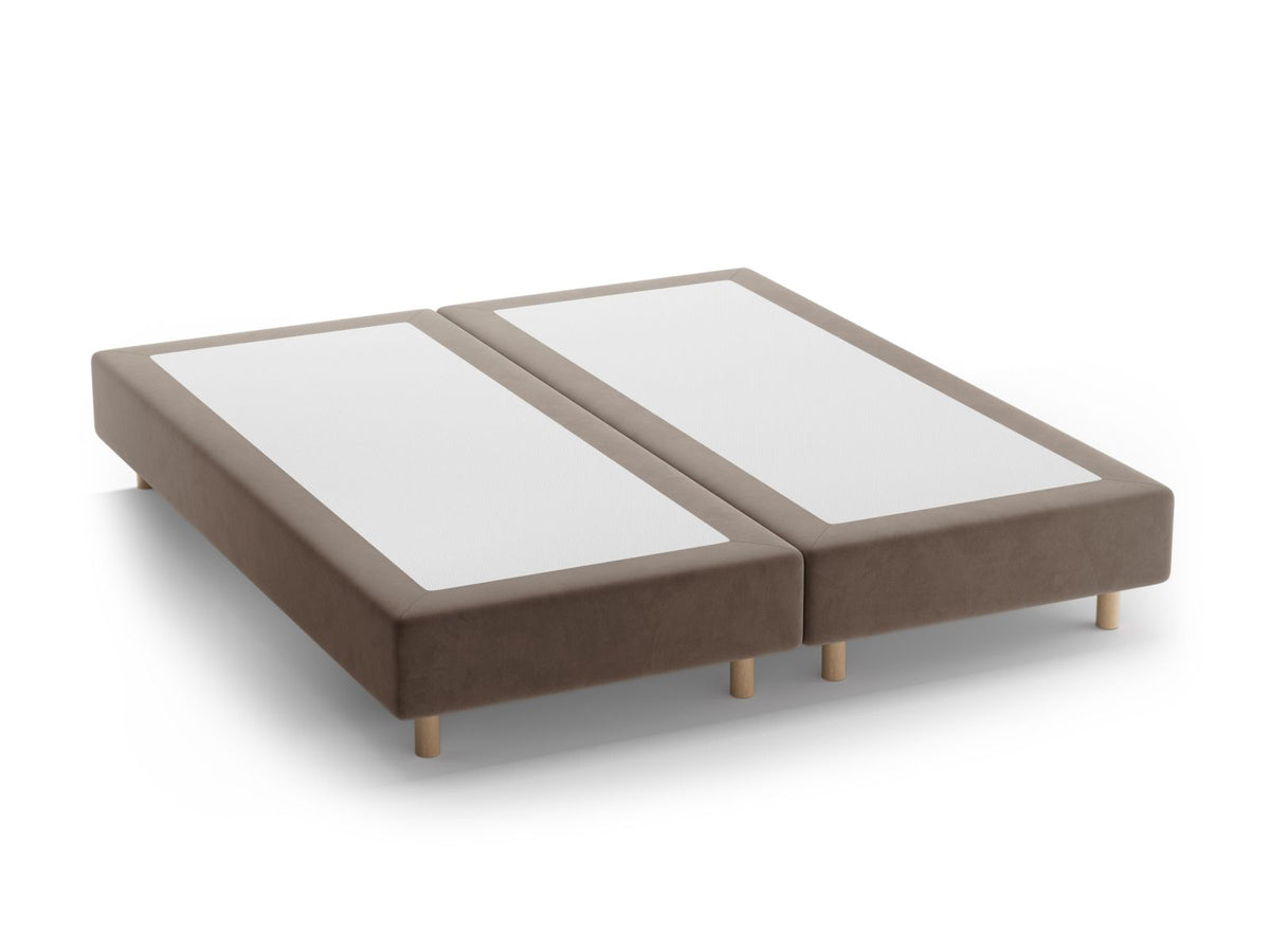 Base Letto Whale Gambe legno di faggio naturale - Grigio Caldo 200x200