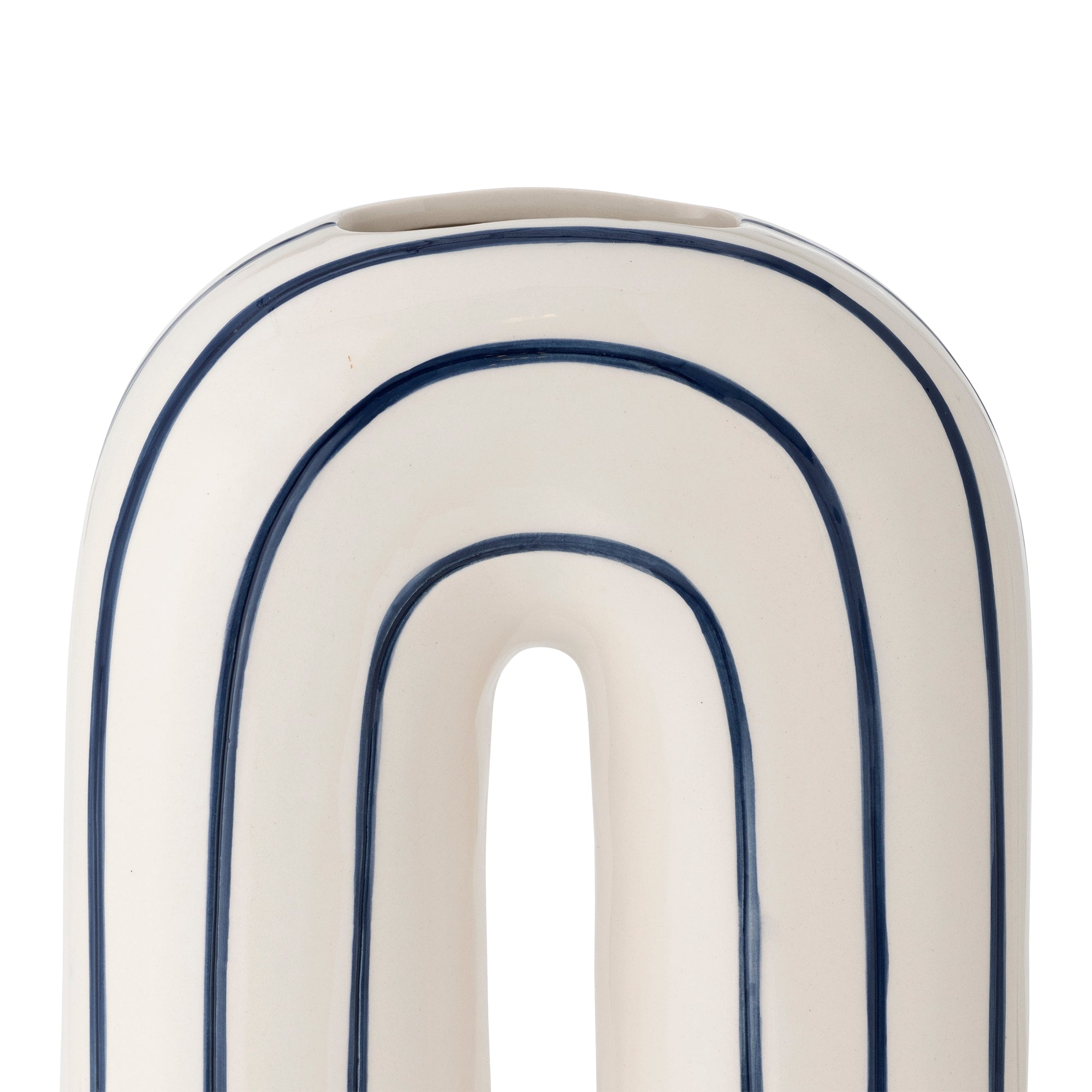 Bloomingville Vaso da Fiori, Blu, Ceramica Bloomingville Vaso da Fiori, Blu, Ceramica