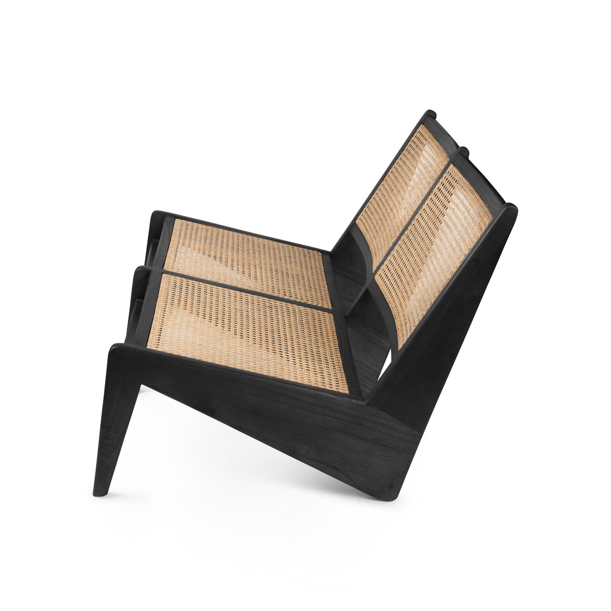 Divanetto Kangaroo Chair Bench 2 posti - Charcoal Black - Pierre Jeanneret Edition