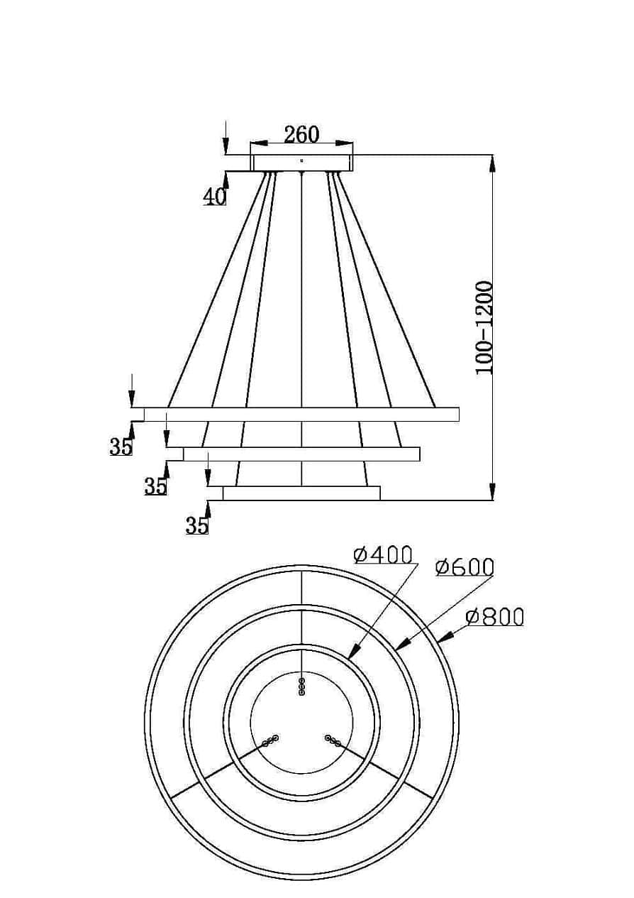 Lampada a sospensione Rim 4000K