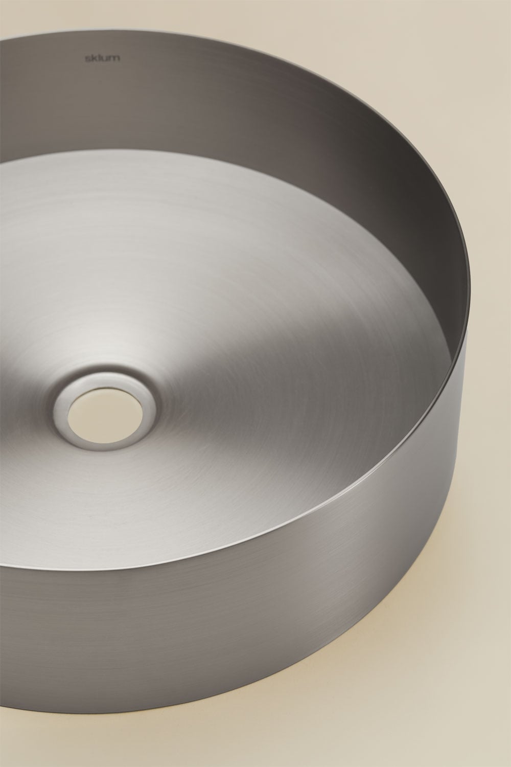 Lemia - Lavabo da appoggio rotondo Ø40 cm in acciaio inox
