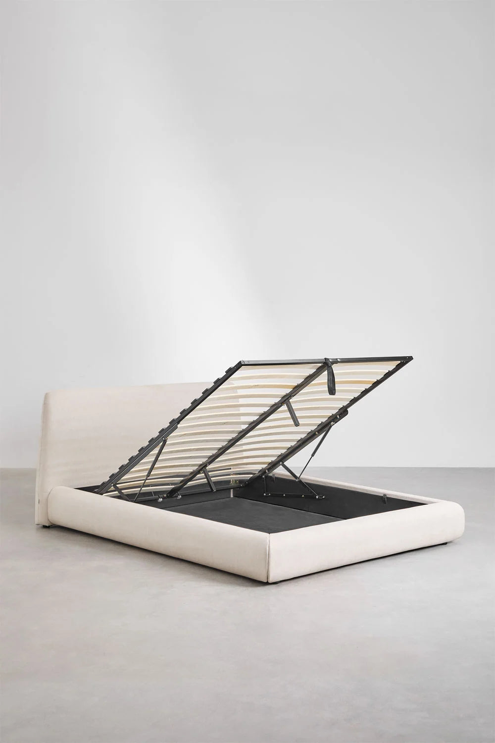 Norena - Letto con contenitore imbottito