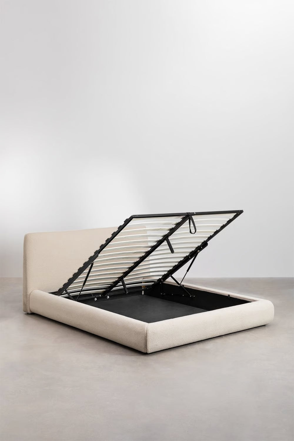 Norena - Letto con contenitore imbottito