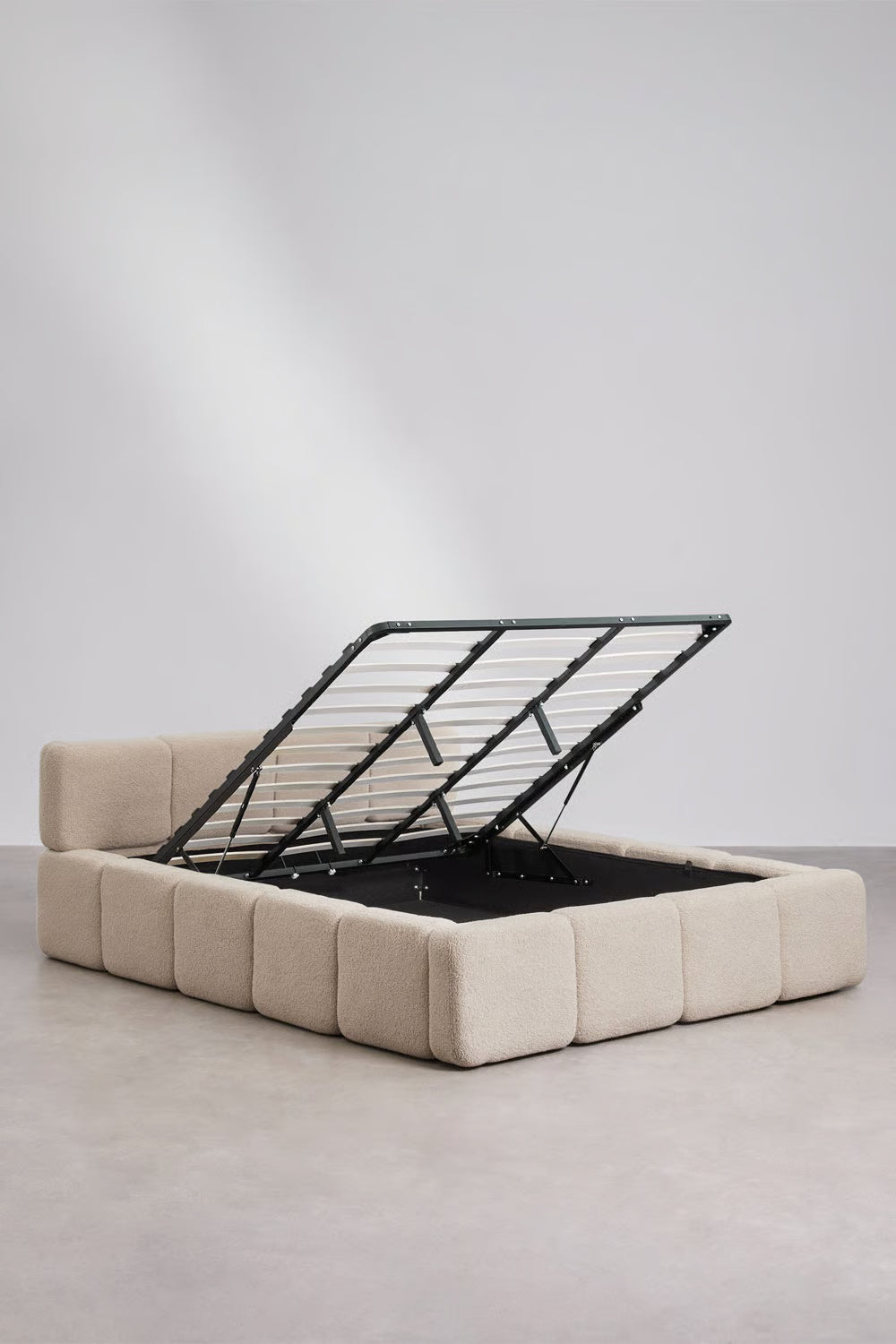 Letto con contenitore imbottito Jolcem