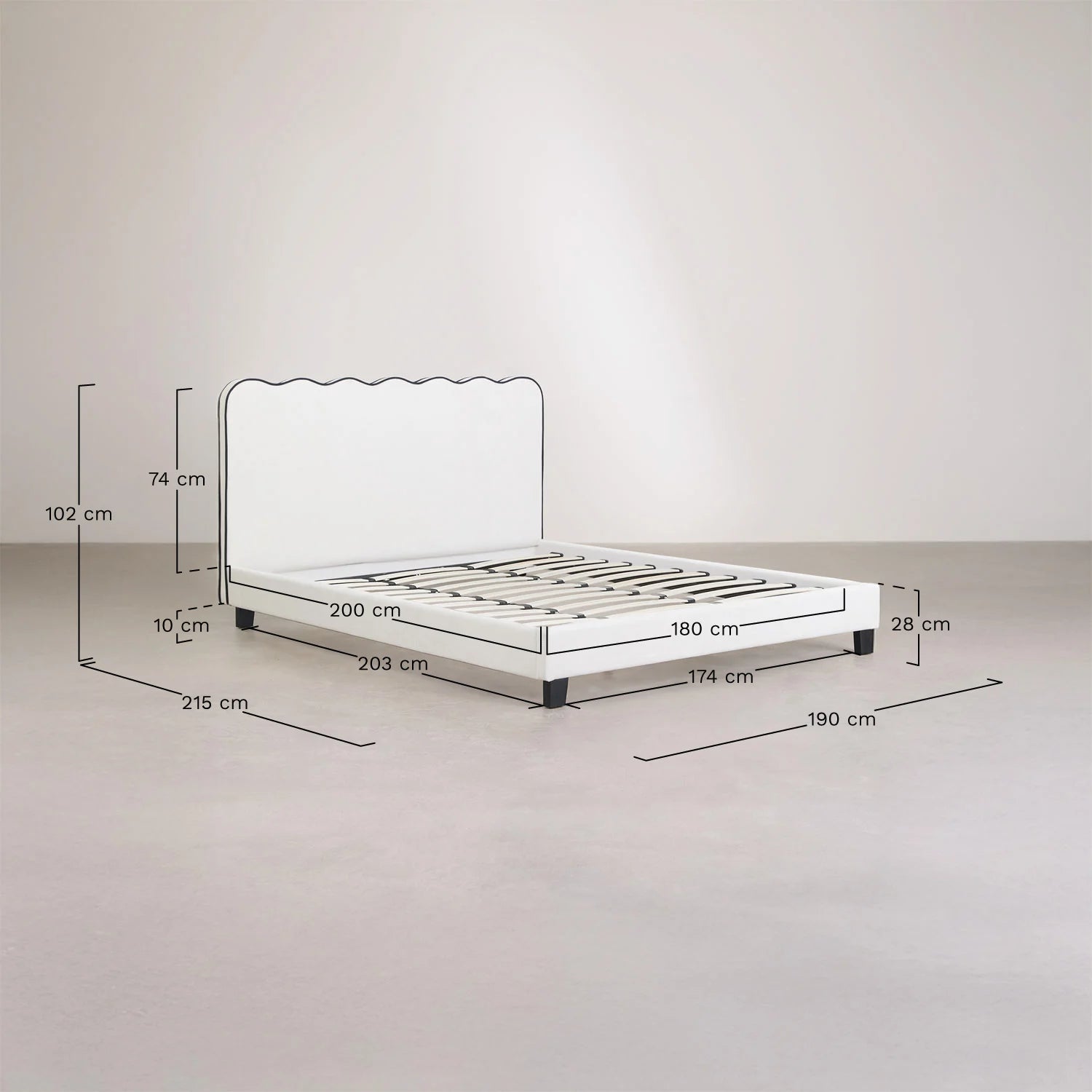 Letto imbottito Zivon