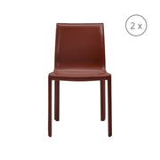 set di 2 sedie da pranzo lusaka burgundy
