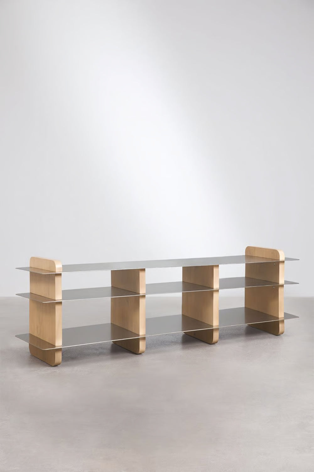 Tokyo - Mobile TV 180x40 cm in legno di mango e acciaio