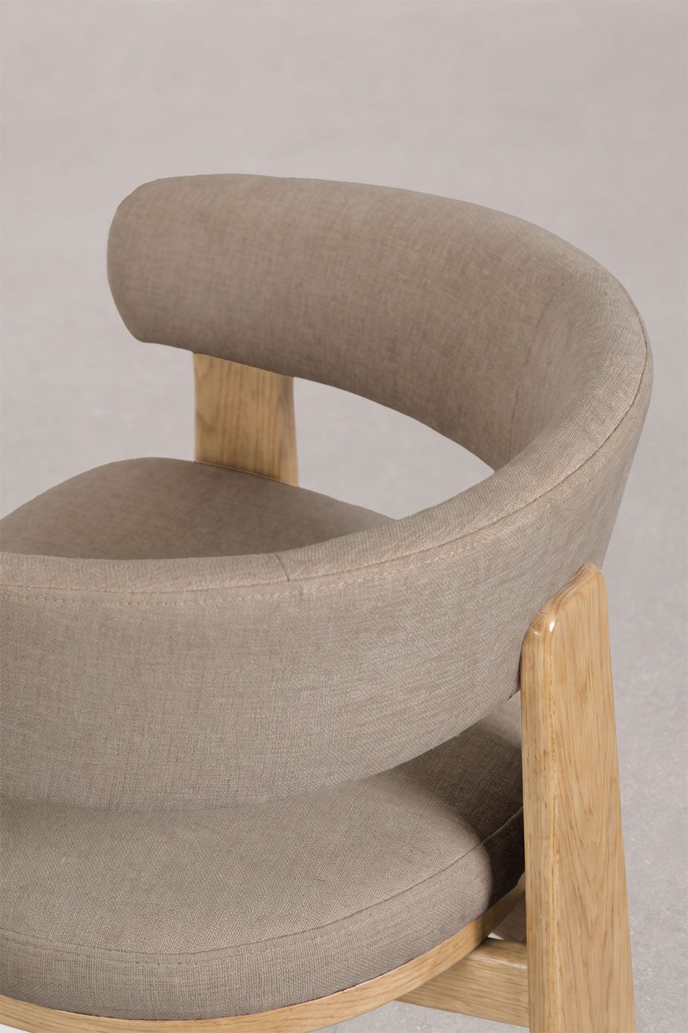 Carbalis - Sedia da pranzo con braccioli imbottita e in legno di rovere (Set di 2)