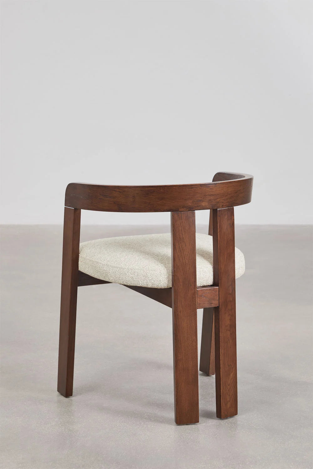 Yvone - Sedia da pranzo con braccioli in legno e rivestita