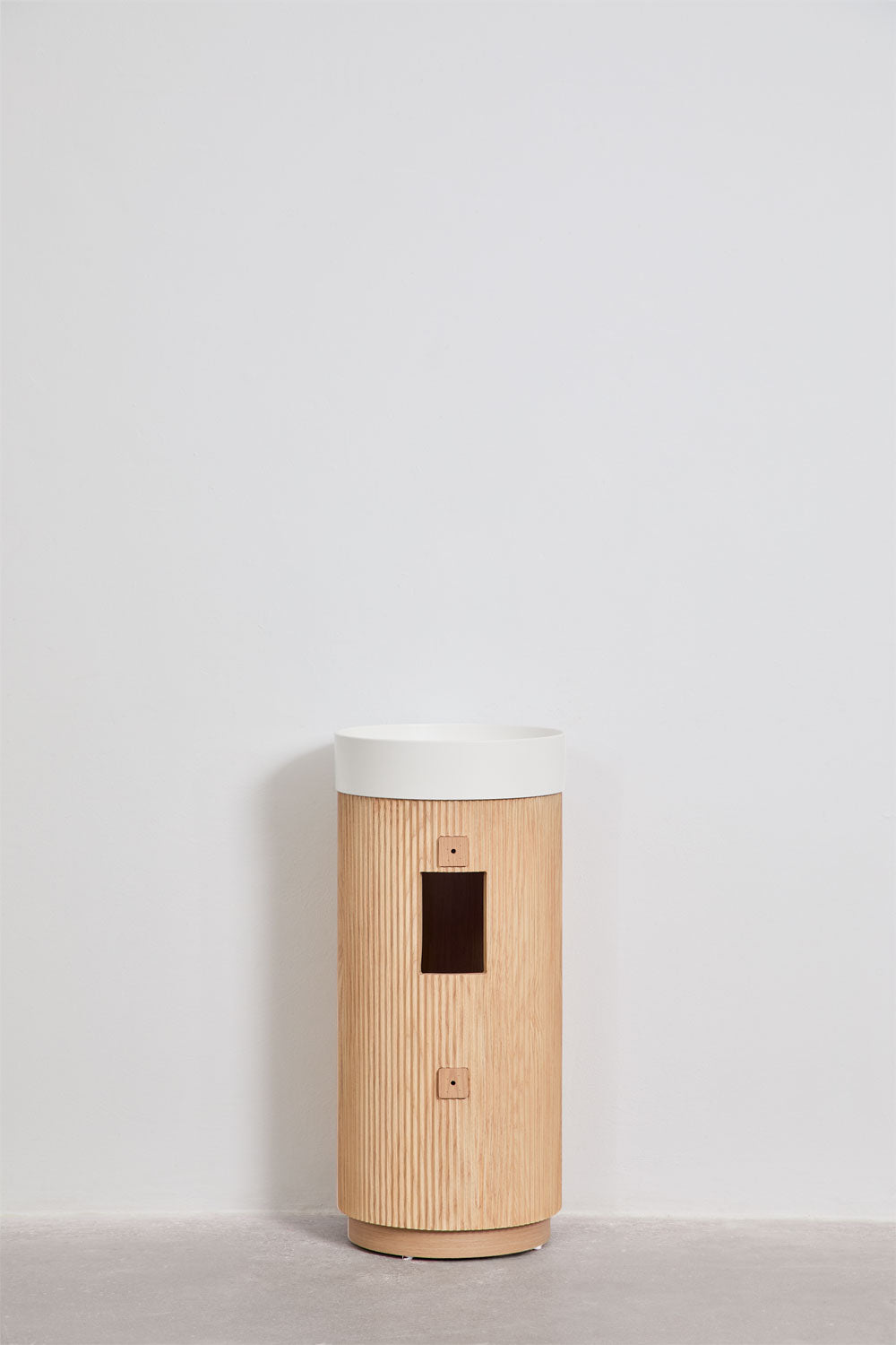 Freia - Set mobile bagno a colonna Ø40 cm con lavabo integrato