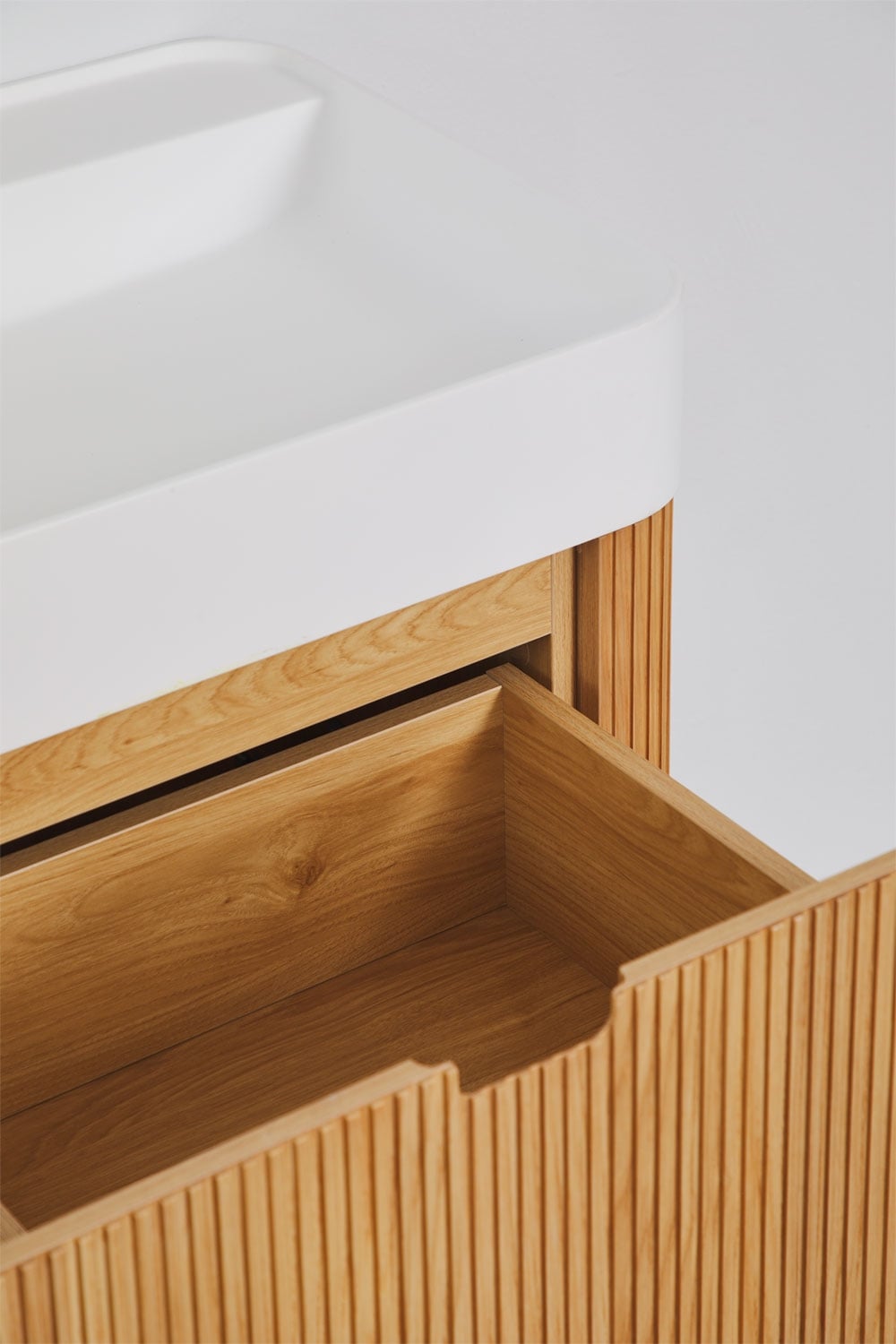 Saioa - Set mobile bagno sospeso 130x45 cm con lavabo integrato