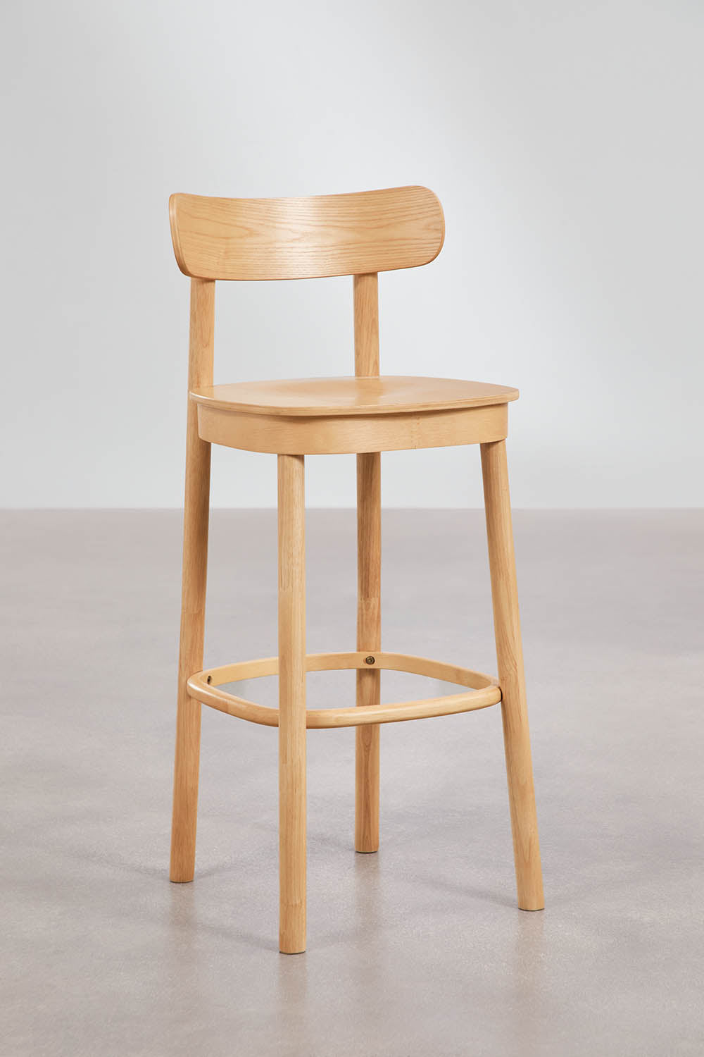 Taleri - Sgabello alto in legno (Set di 2)