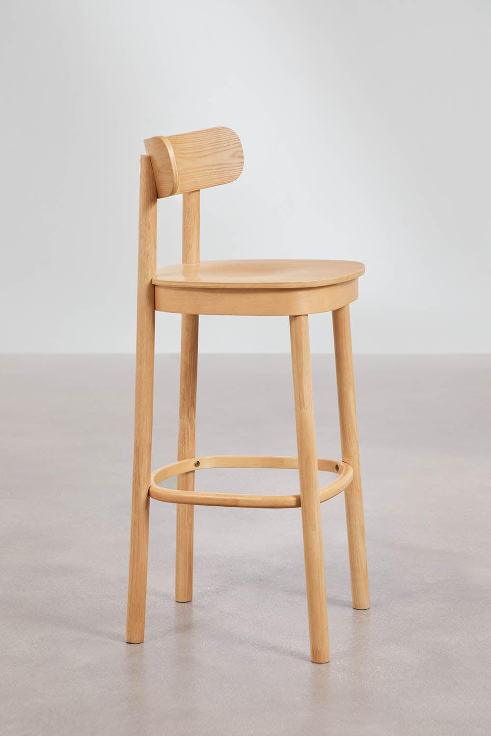 Taleri - Sgabello alto in legno (Set di 2)