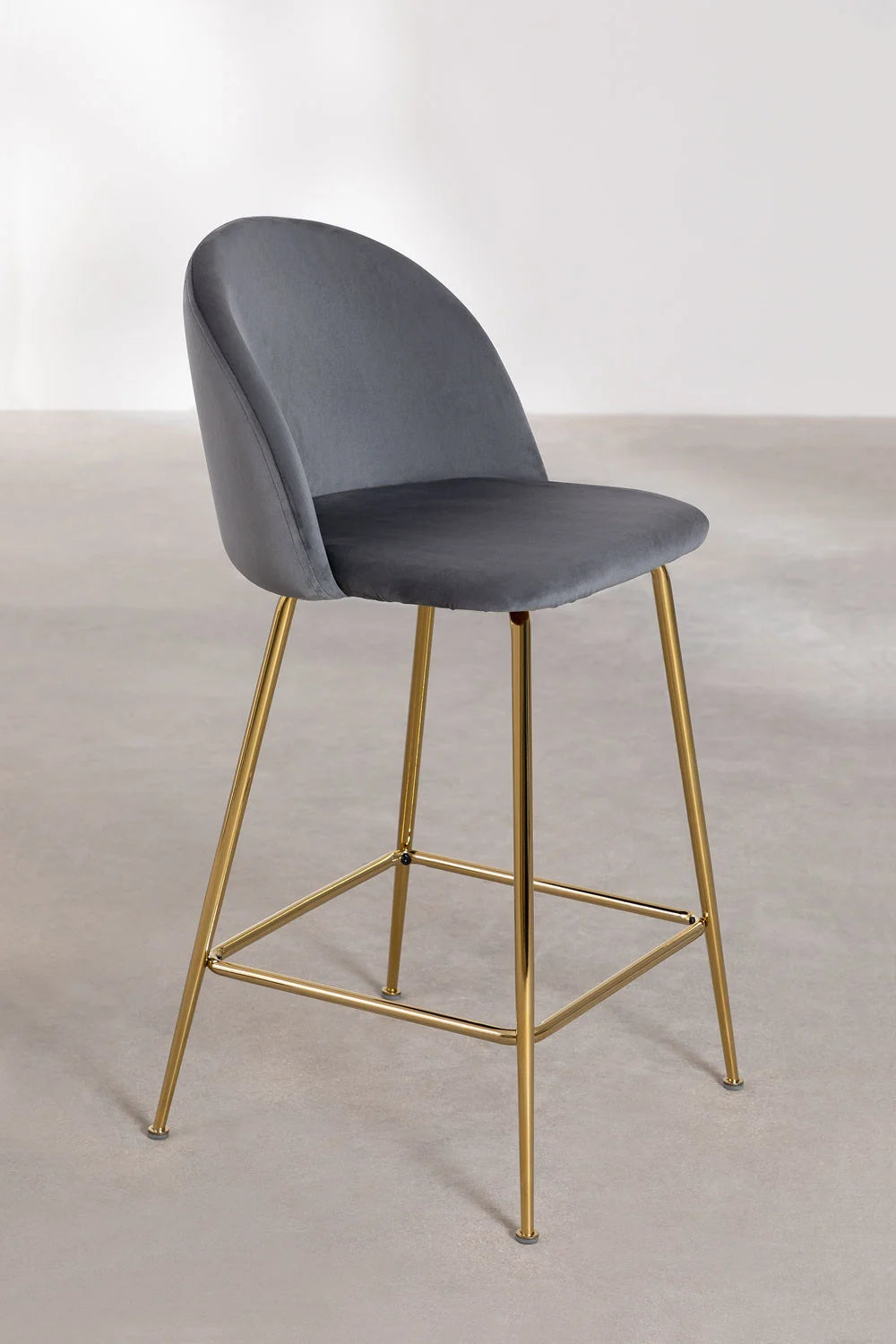 Kana - Sgabello alto in velluto Kana Design