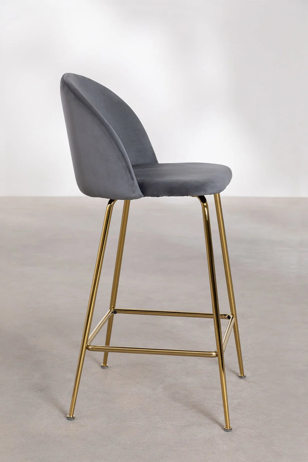 Kana - Sgabello alto in velluto Kana Design