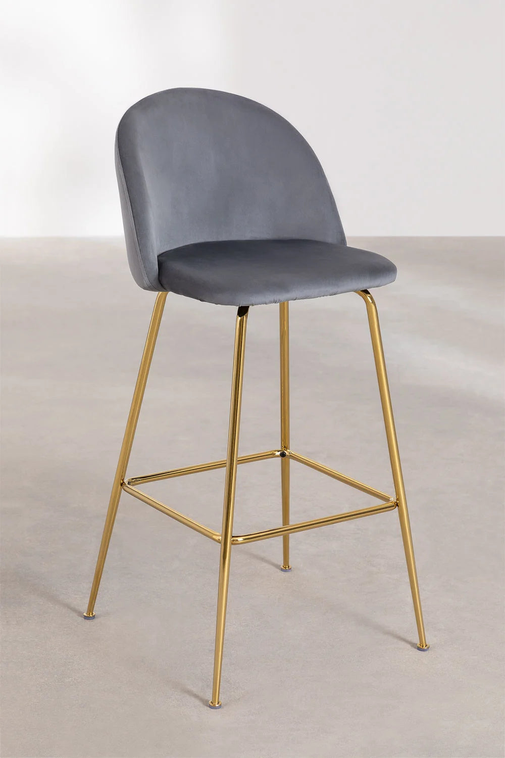 Kana - Sgabello alto in velluto Kana Design