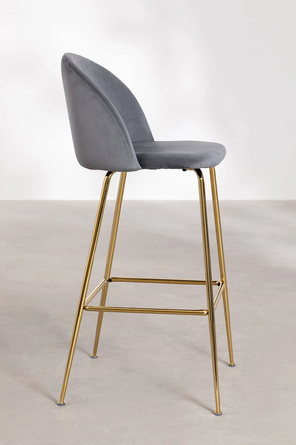 Kana - Sgabello alto in velluto Kana Design