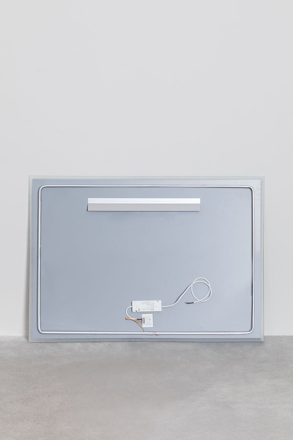 Riben - Specchio da bagno rettangolare con luce LED e antiappannamento
