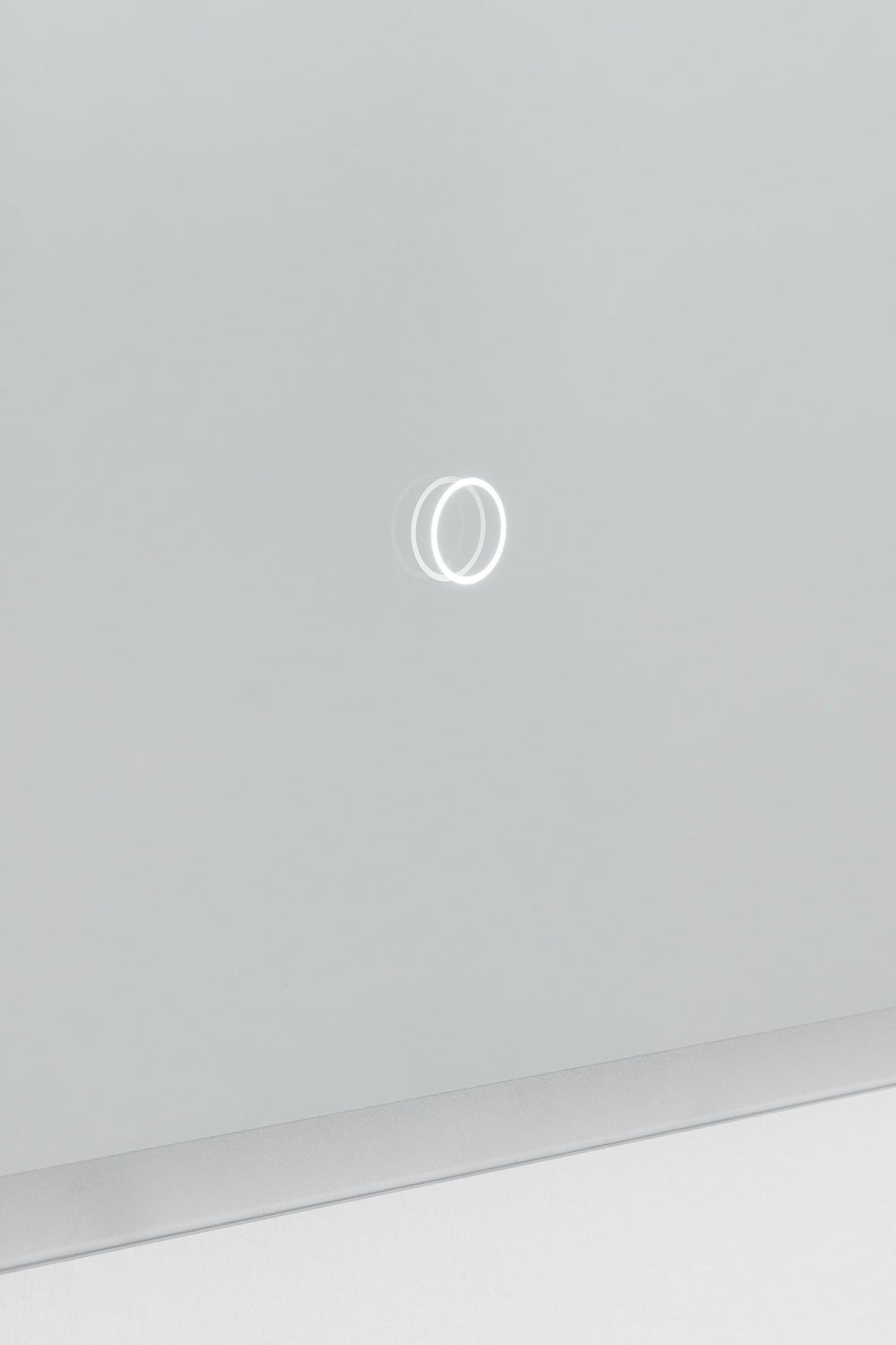 Riben - Specchio da bagno rettangolare con luce LED e antiappannamento