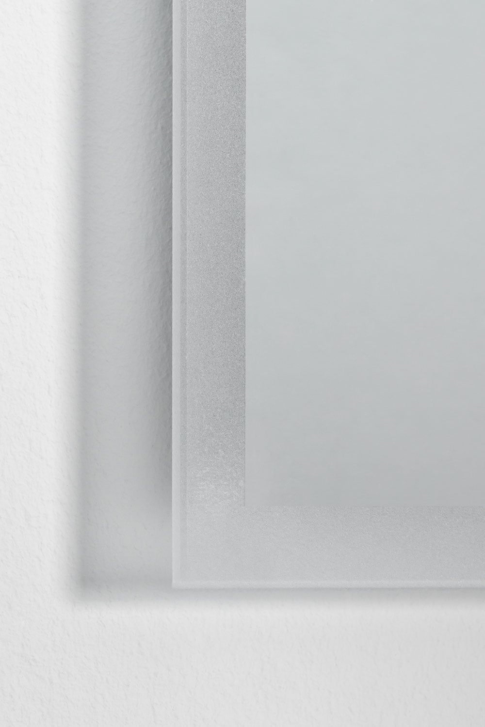 Riben - Specchio da bagno rettangolare con luce LED e antiappannamento