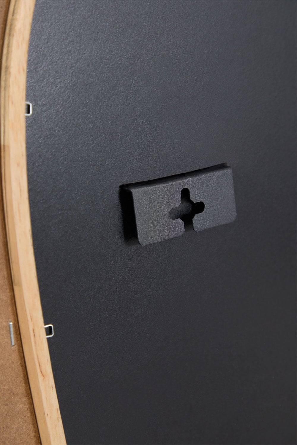 Melenis - Specchio da parete irregolare 60x105 cm in legno di rovere e rafia