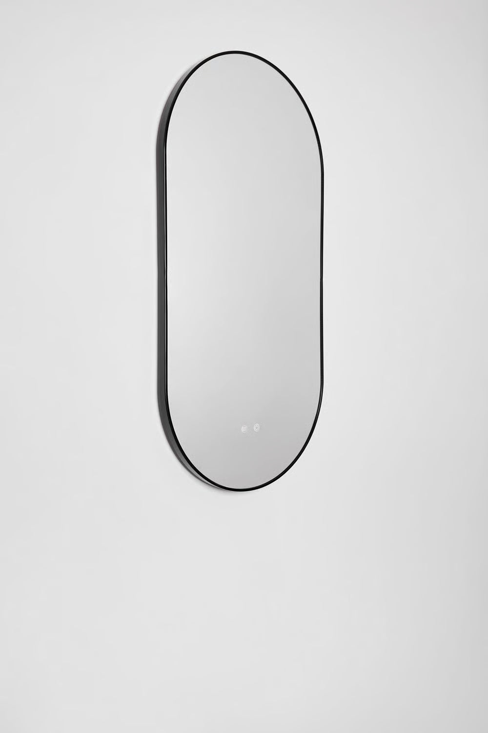 Asteiro - Specchio da parete ovale 50x100 cm per bagno con luce LED e antivapore