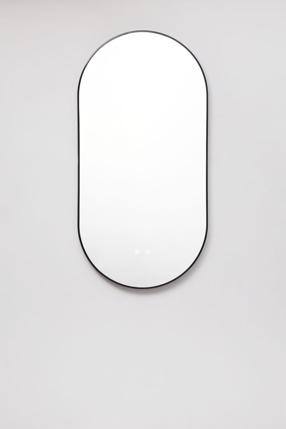Asteiro - Specchio da parete ovale 50x100 cm per bagno con luce LED e antivapore