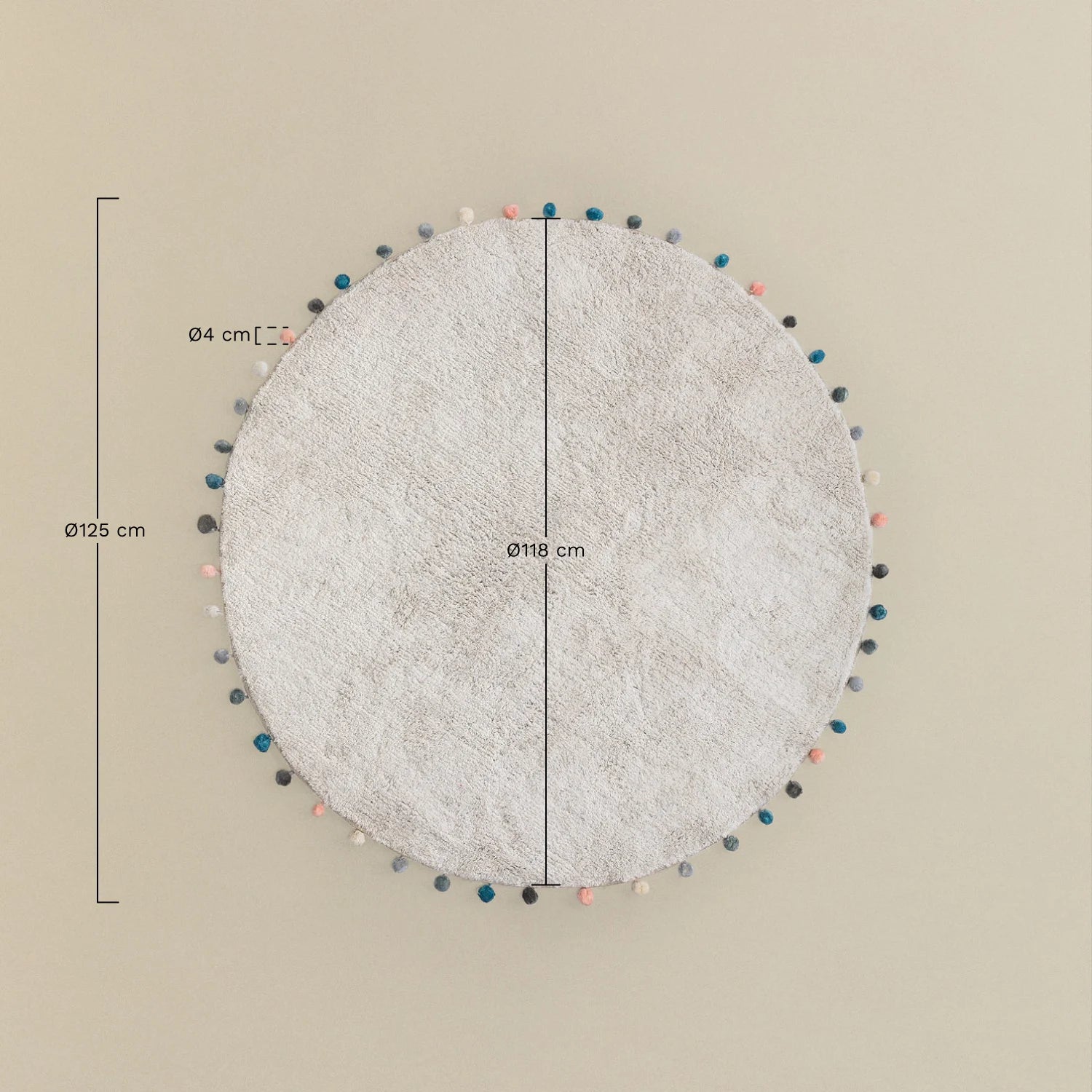 Cinder - Tappeto rotondo Ø125 cm in cotone