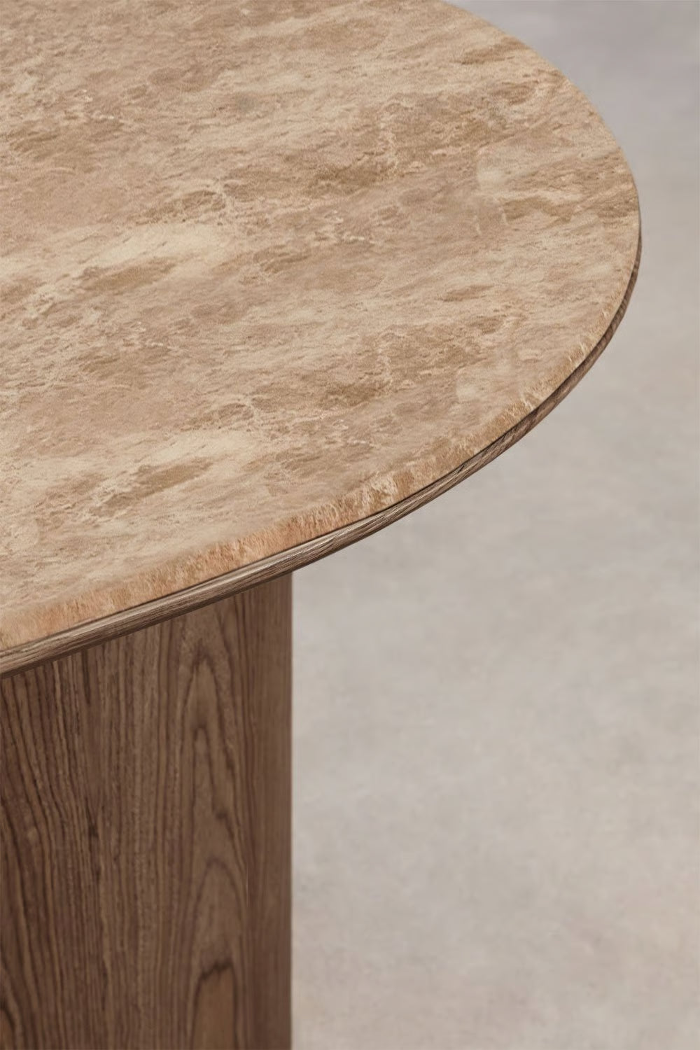 Dayana - Tavolo da pranzo ovale 220x100 cm in MDF e marmo