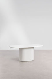 Milford - Tavolo da pranzo ovale 200x105 cm in MDF laccato