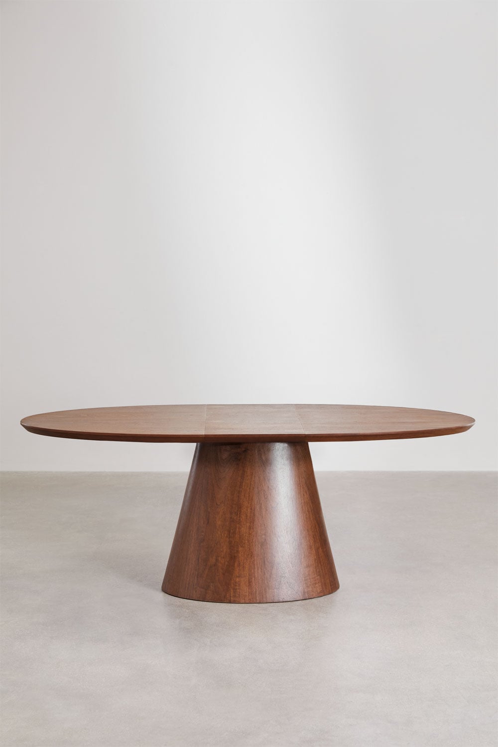 Gala - Tavolo da pranzo ovale allungabile 160-200x100 cm in impiallacciatura di noce