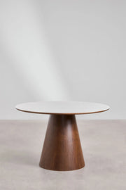 Aura - Tavolo da pranzo rotondo in legno