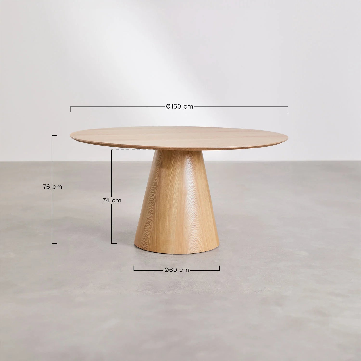 Aura - Tavolo da pranzo rotondo in legno