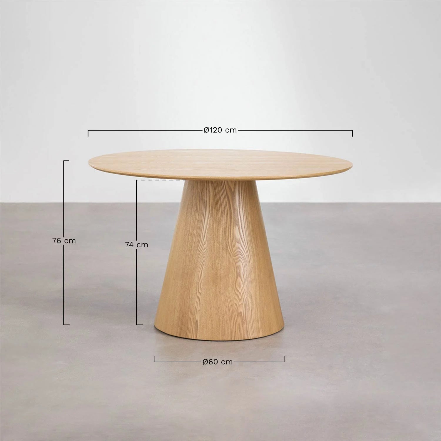 Aura - Tavolo da pranzo rotondo in legno