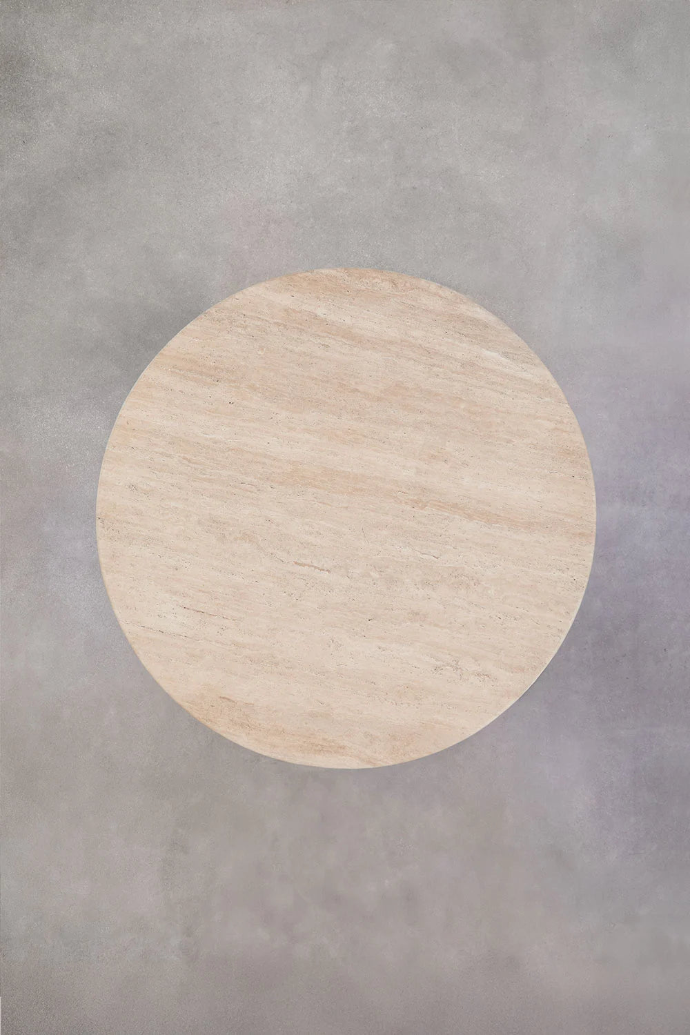 Giselda - Tavolo da pranzo rotondo in pietra naturale e legno di mango Ø100 Ø120 Ø140
