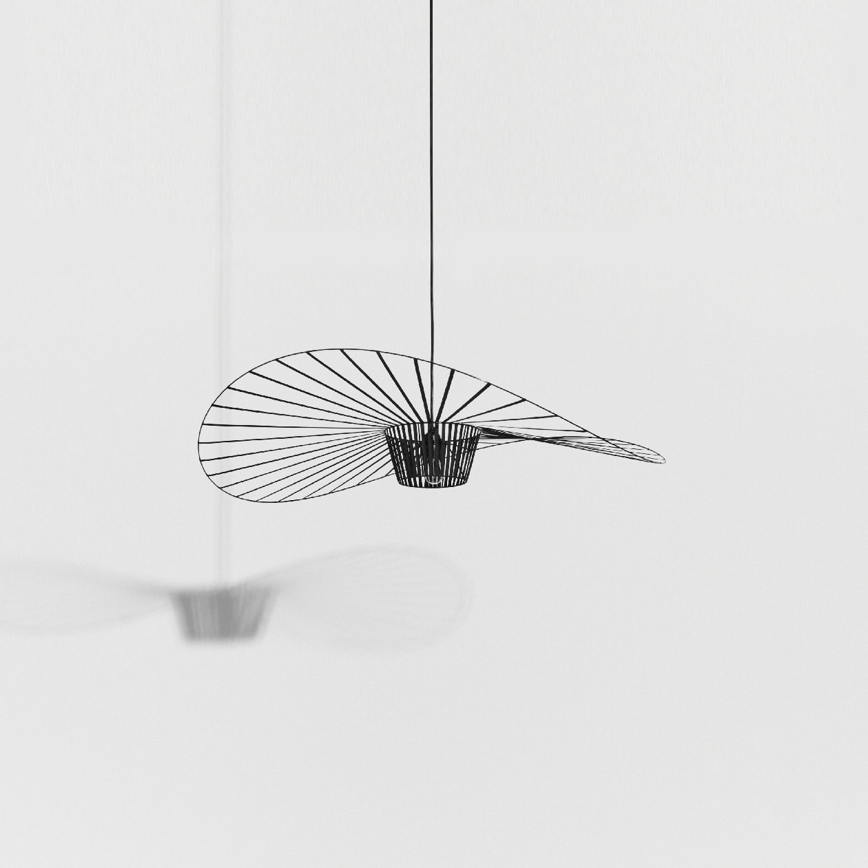 Lampada a sospensione VERTIGO small 110cm Nero - by Petite Friture